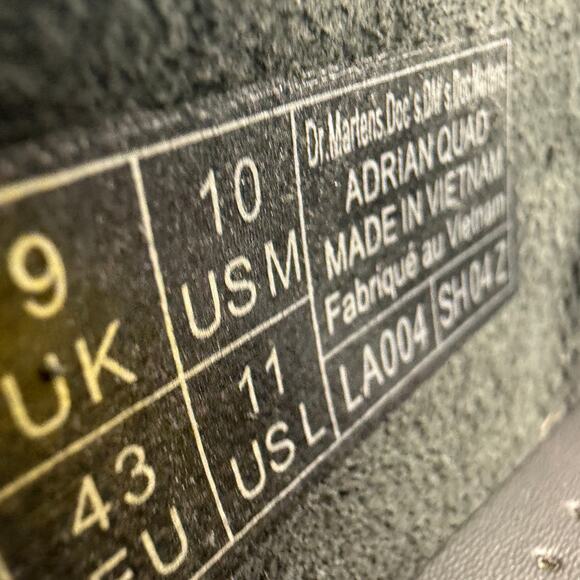 Dr. Martens Unisex Adrian Quad Black Leather Platform Loafers - Size 10 Men's - Picture 2 of 16